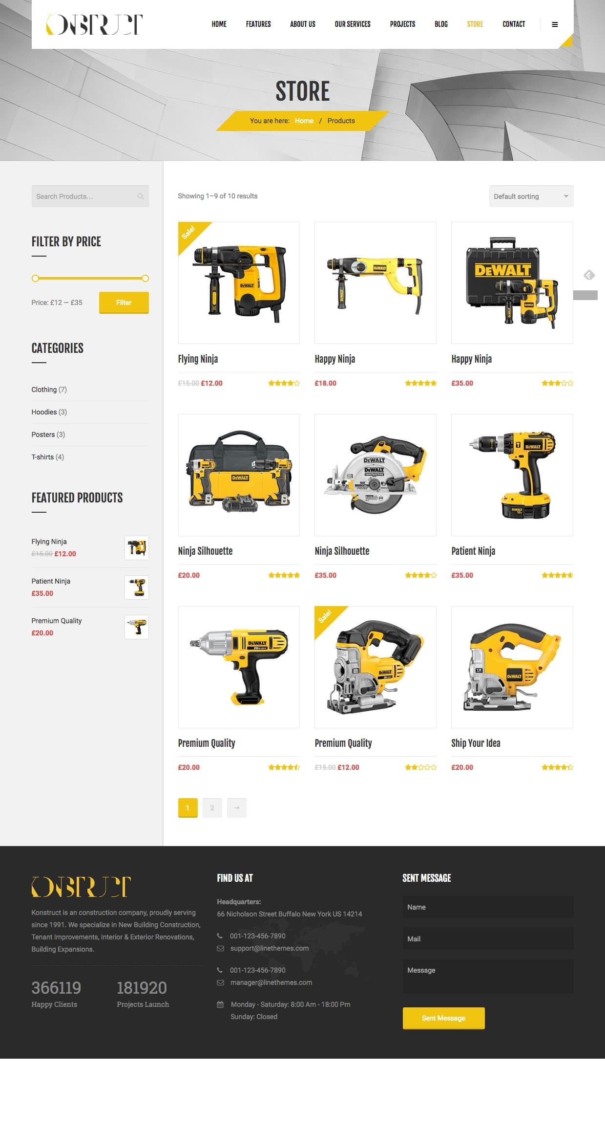 Site web avec catalogue
